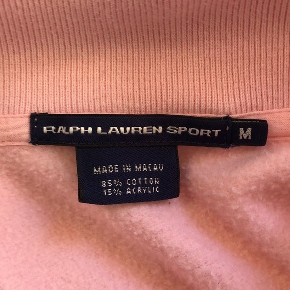 Ralph Lauren Sport Sweater Womens Small M Pink Knit V Neck Cotton - Picture 11 of 16